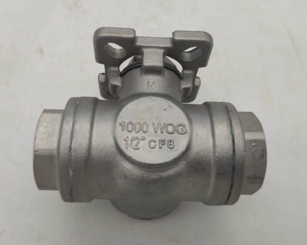 3-Way Thread Floating Ball Valve with ISO 5211 High Mounting Pad